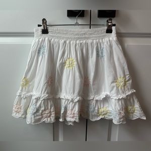 Stella McCartney Kids Multicolored Flowers Embroidered Skirt (Size 12)